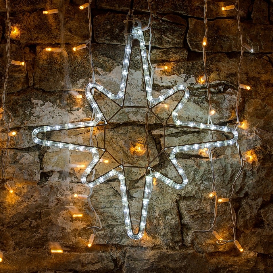LED světelná hvězda, pr. 50 cm, ledově bílá
