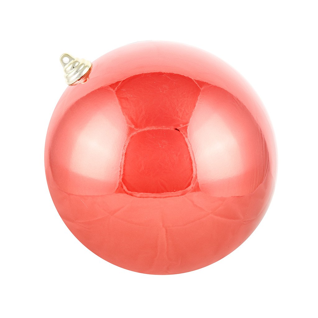 Plastová koule, prům. 20 cm, červená, lesklá