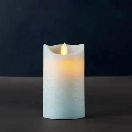 Vosková led svíčka Sara exclusive - 12,5 cm, modrá