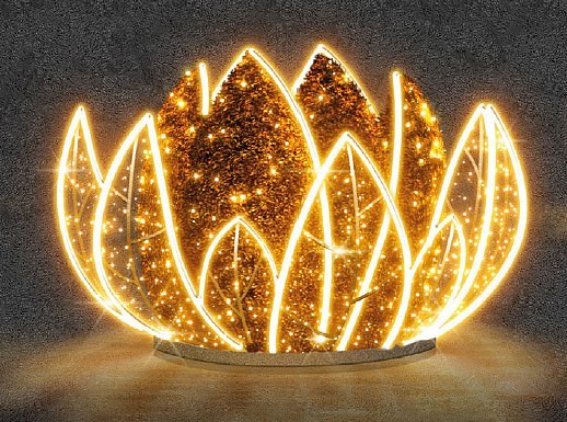 3D LED světelný leknín, 245 x 245 cm, teple bílá, 36 V, 93,4 W, ze 3 dílů (kopie)