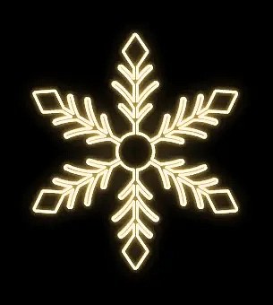 LED světelná vločka, prům