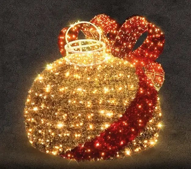 LED světelná koule s mašlí, prům