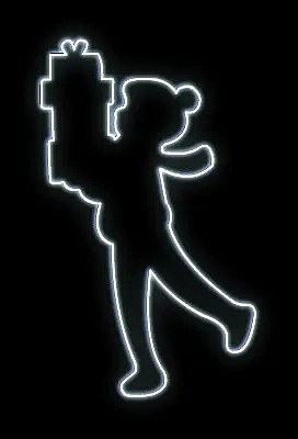 LED světelný hoch, 100 x 150 cm, ledově bílá