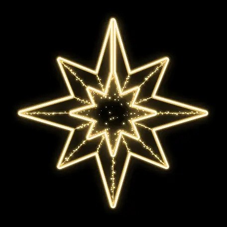 2D LED světelná hvězda, prům