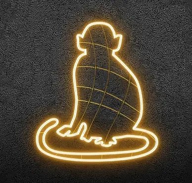 2D LED světelná opice - sedící, 170 x 80 cm, teple bílá, 36 V, 7 W, ze 2 dílů