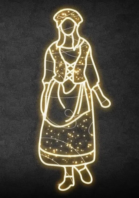 2D LED světelná selka, 200 x 80 cm, teple bílá, 36 V, 9,4 W, 12 kg, 5 dílů, stojící