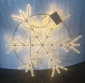 2D LED světelná vločka XIX, závěsná, pr