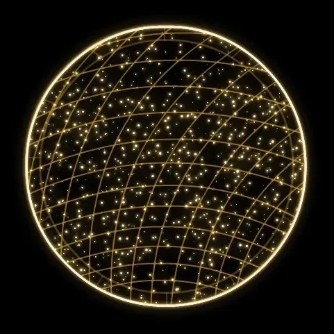 2D LED světelný fotopoint, 280 x 250 x 100 cm, teple bílá, 36V, 65 W, 27,8 kg, ze 3 dílů, stojící