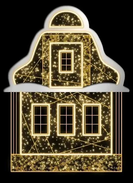 2D LED světelný motiv, stojící, grunt, 165 x 220 cm, teple bílá, 36 V, 31,6 W, 26,6 kg,, stojící