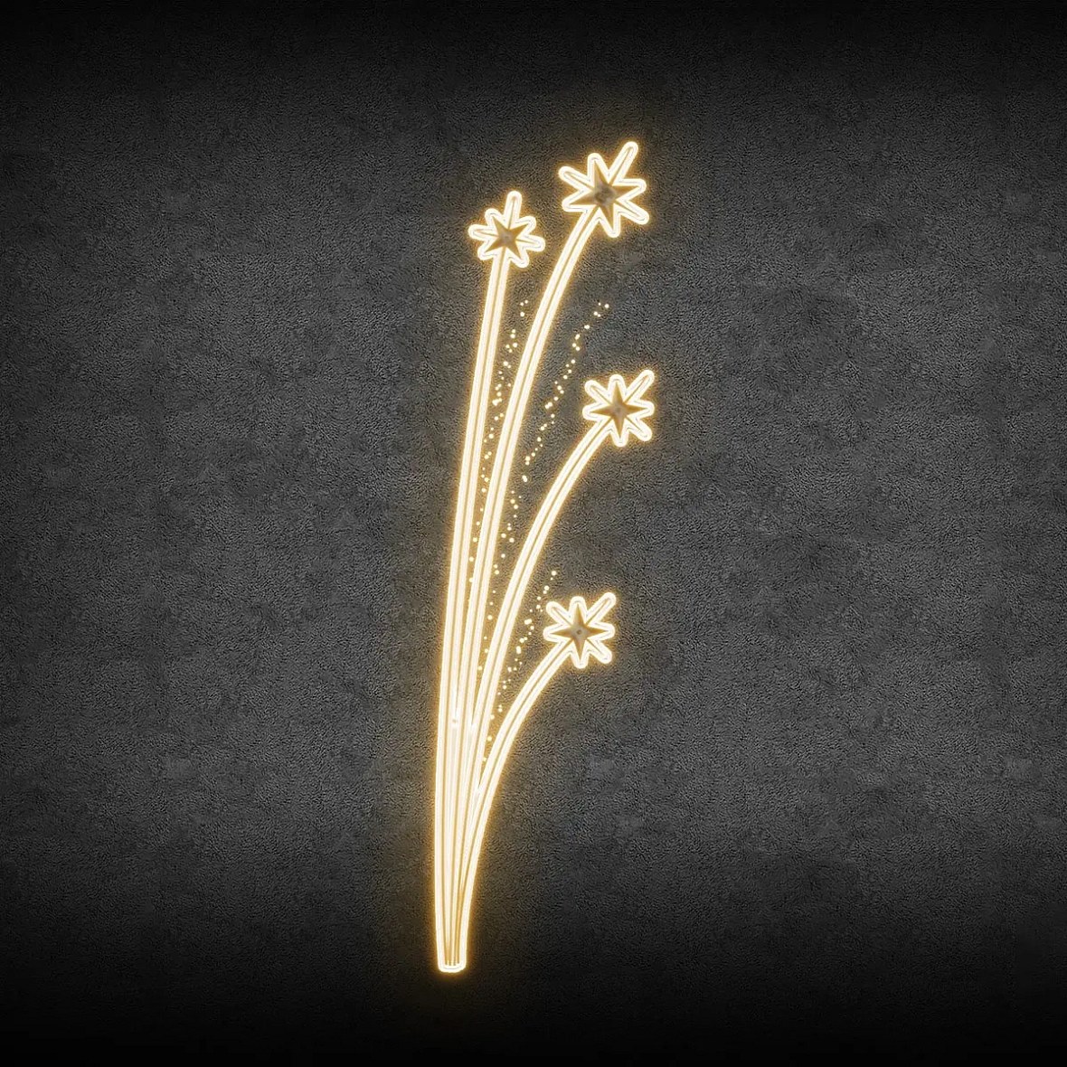 2D LED světelný dekor na VO hvězdičky, 65 × 200 cm, teple bílá s ledově bílým řetěz, 230 V, 47,6 W, 12,2 kg