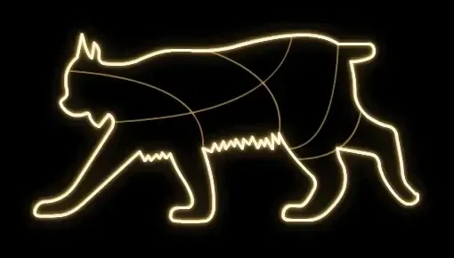 2D LED světelný rys, 220 x 110 x 60 cm, teple bílá, 230V, ze 2 dílů, stojící