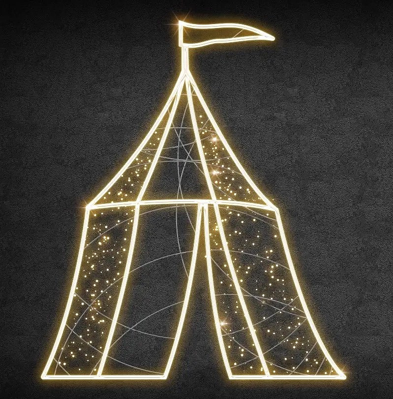 2D LED světelný stan, 225 x 185 cm, 230 V, 81,4 W, 15 kg, 5 dílů, stojící