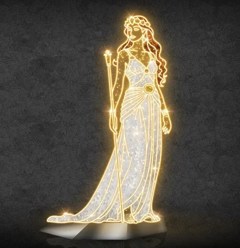 3D LED světelná Hera, 85 x 200 cm, teple bílá, 36V, stojící