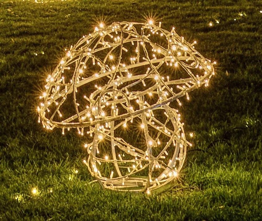 3D LED světelná houba, 89,5 x 89,5 x 96 cm, teple bílá, 24 V, 12 W, 12 kg, 1 díl