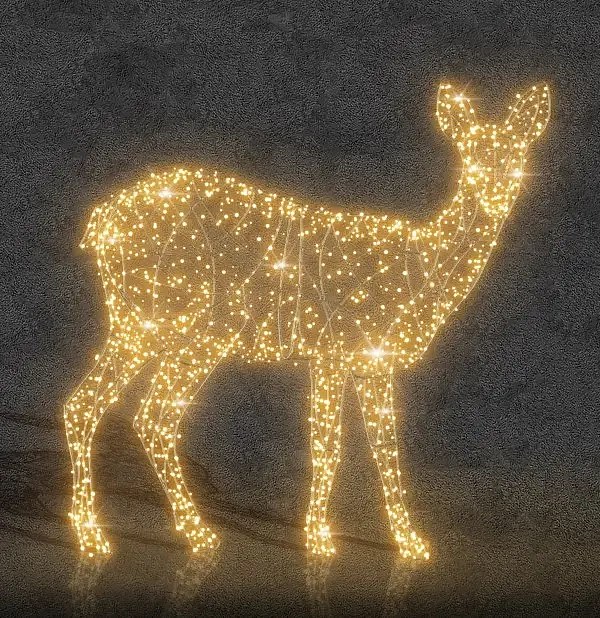 3D LED světelná laň 300 ×  ×  cm, teple bílá, 36 V, 34,5W, ze 3 dílů, v2