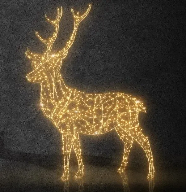 3D LED světelný jelen  ×  ×  cm,  bílý, V,  W,  kg,  dílů - chybí foto