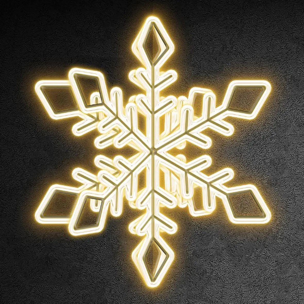 3D LED světelná vločka, 88 × 88 cm, teple bílá, 230 V