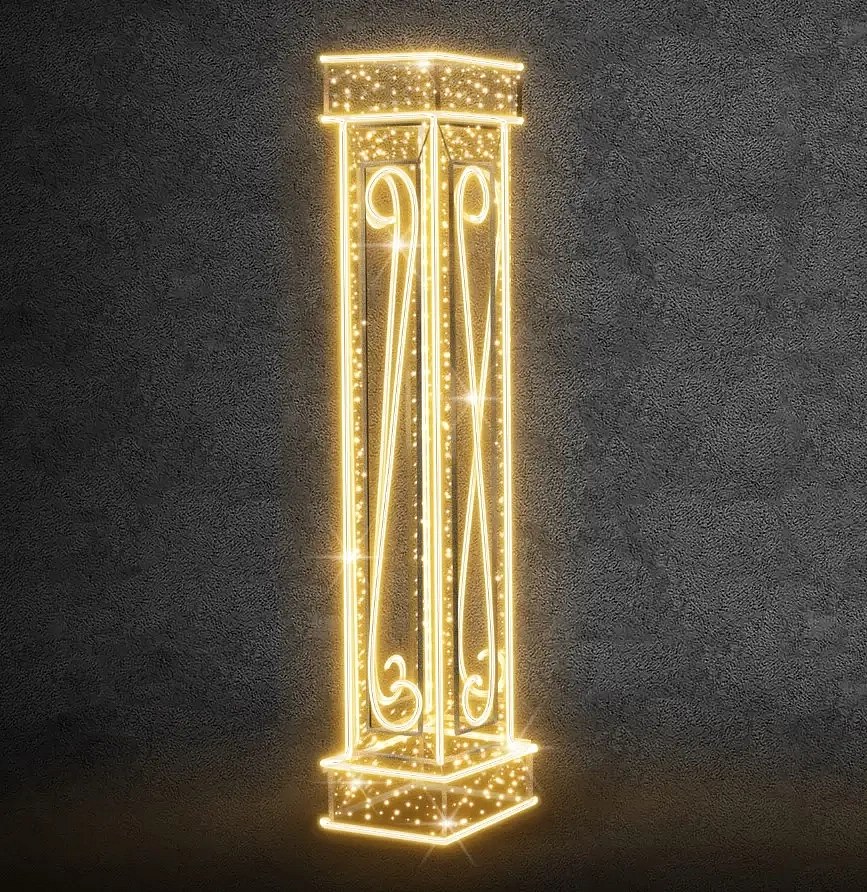 3D světelný sloup, 245 x 60 x 60 cm, teple bílá, 230V, 59,5W, 25kg, 1 díl