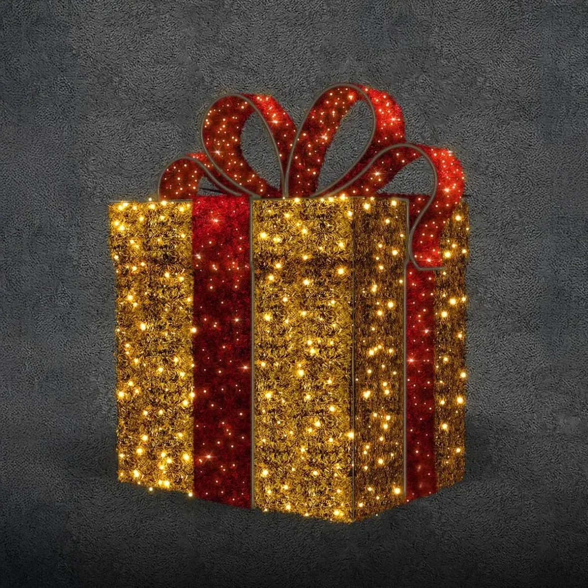 3D LED světelný dárek, 60 cm, teple bílá, 36 V, 13,7 W, ze 2 dílů