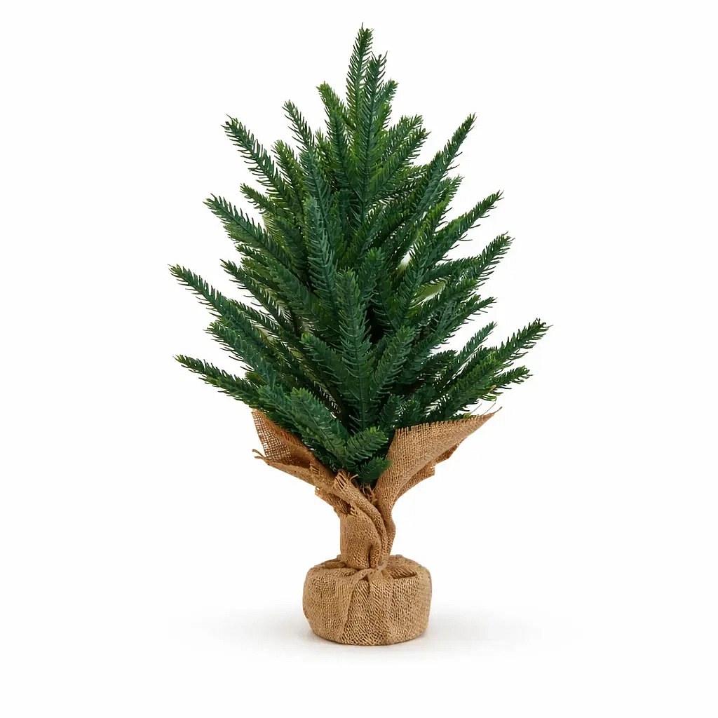 Vánoční stromeček umělí s jehličím 57 cm, plast a kov, IP20 do interiéru