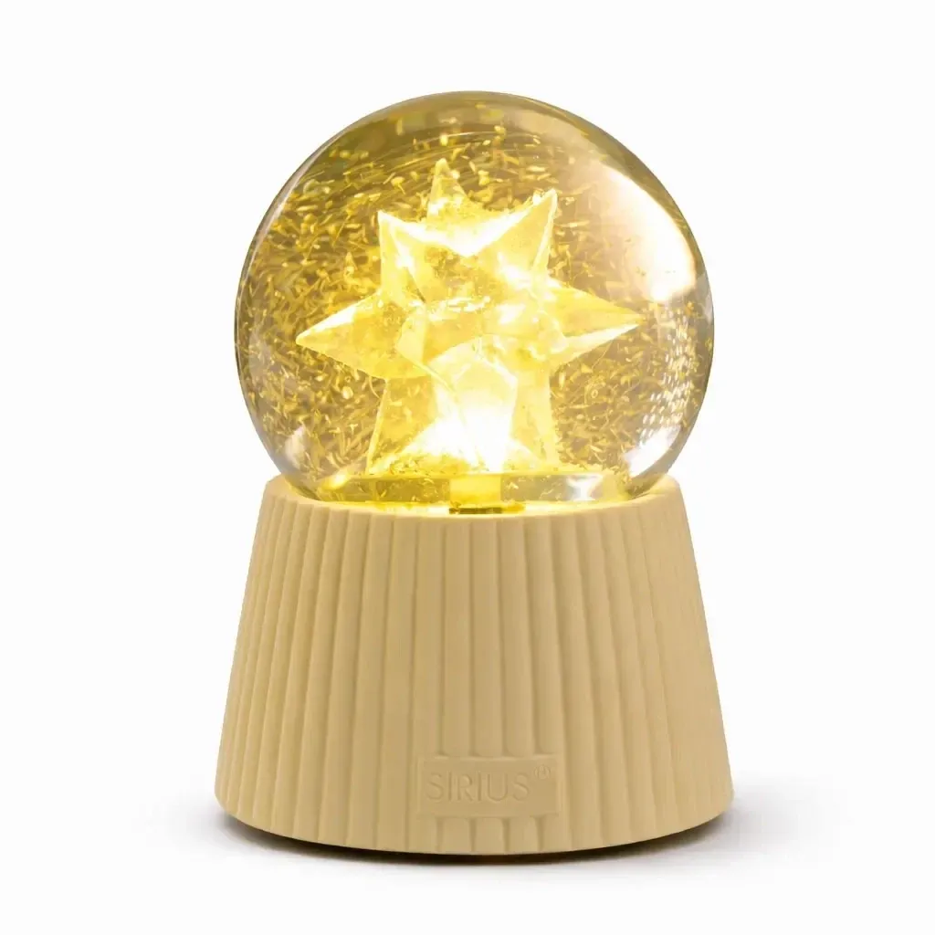 LED svítící koule sněžítko, 10 × 14,5 cm, hvězda