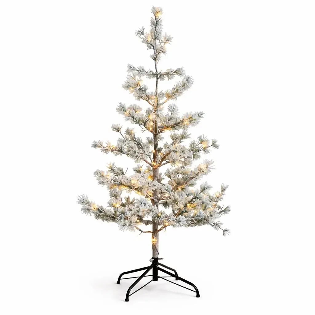 LED světelný stromek Alfi, 120 cm, zasněžený