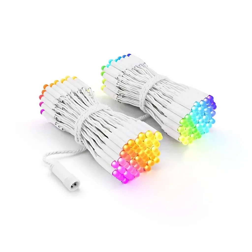 Twinkly světýlka DUAL řetěz PRO, bílý kabel, 2× 125 LED RGB, 2× 12,5 m