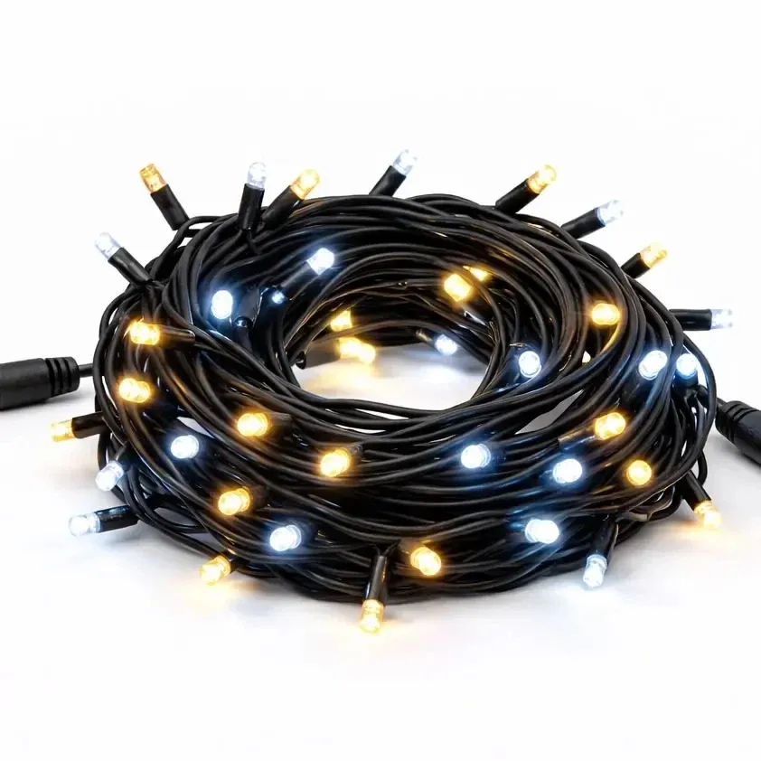 Easy Fix LED světelný řetěz 20 m, ledově bílá a teple bílá, 120 diod, IP44