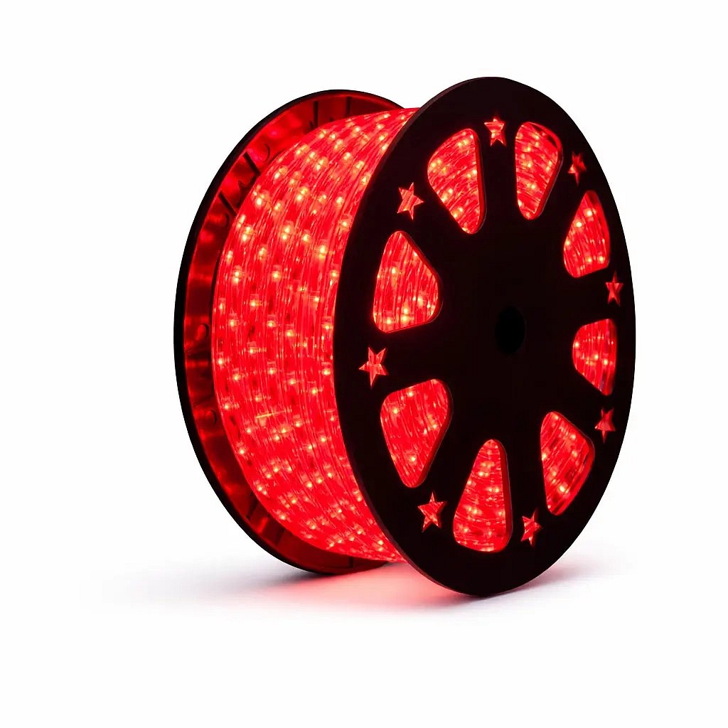 Easy Fix světelná LED hadice venkovní 50 m, červená, 1500 diod, IP44, cívka