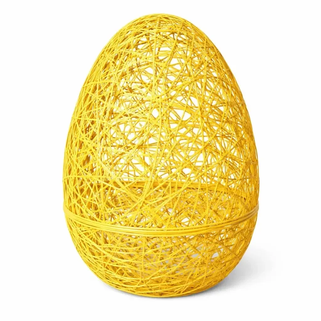 3D velikonoční vejce Fiberglassové, 100 × 150 cm, žluté, nesvětelné