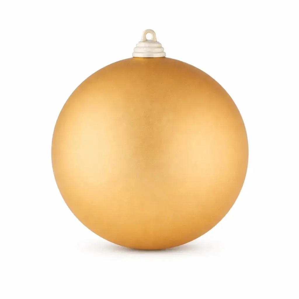 Velká vánoční koule 20 cm, zlatá, matná, UV