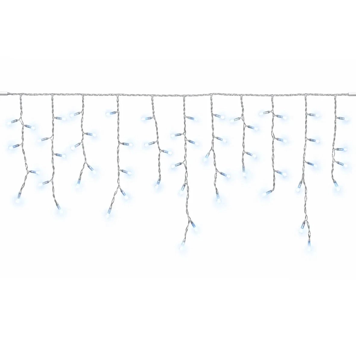 Hobby Line interiér LED rampouchy světelné 200 × 50 cm, ledově bílá, 40 diod, čirý kabel IP20, prodlužovací