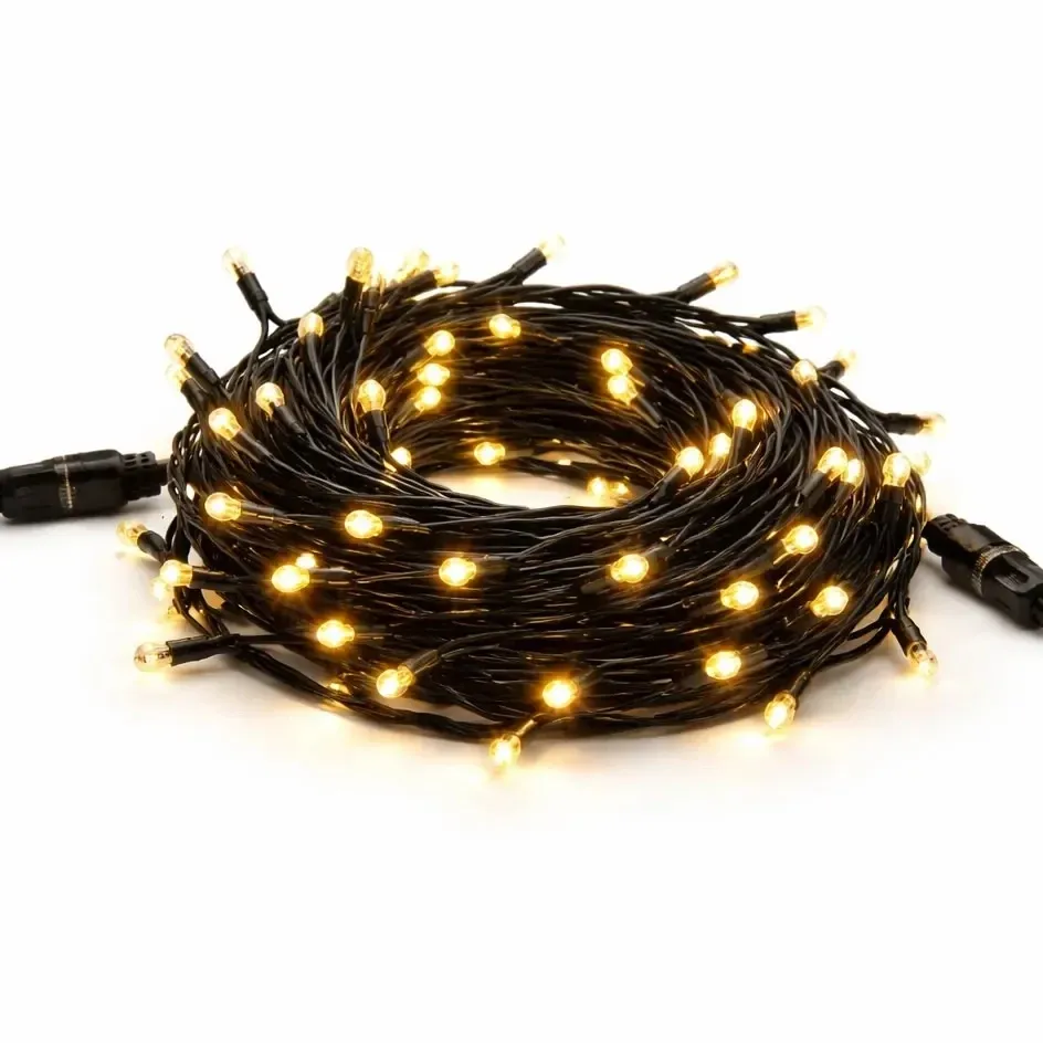 Easy Fix LED světelný řetěz 20 m, teple bílá, 120 diod, černý kabel IP67