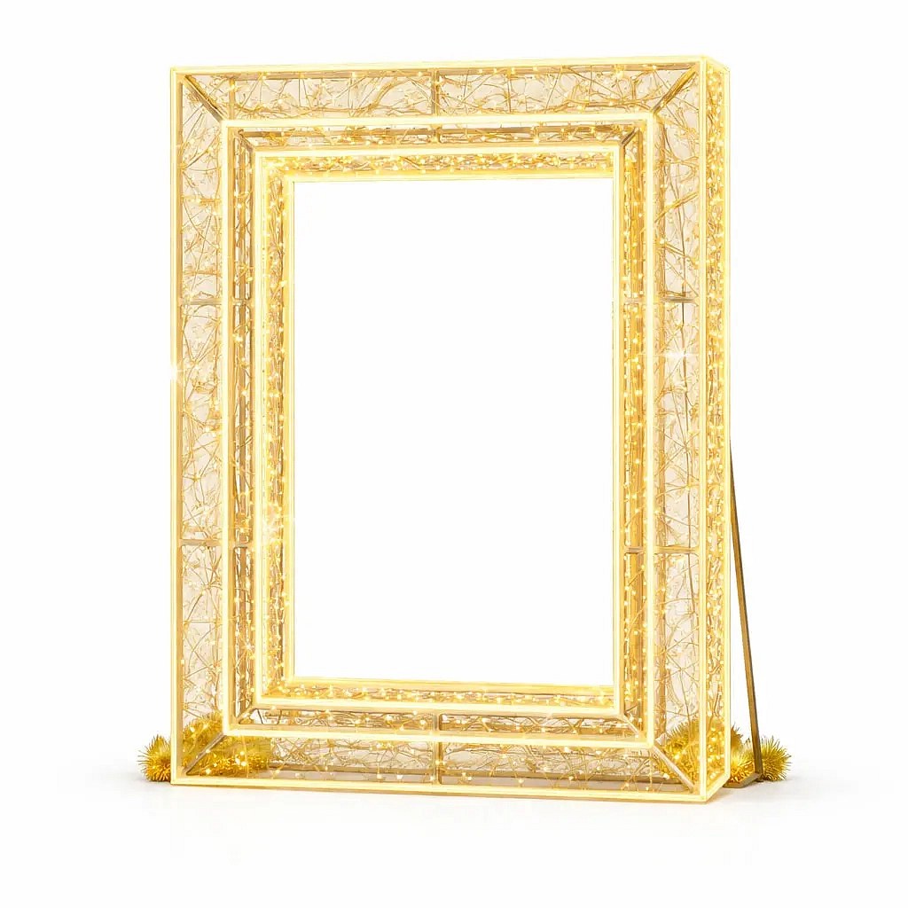 Eco Fix 3D LED světelný fotorám 170 × 230 × 20 cm, teple bílá, fotopoint stojící