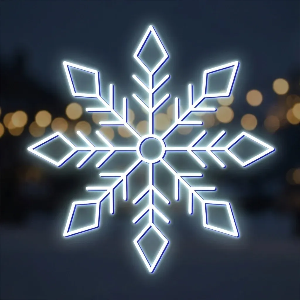 Easy Fix 2D LED light snowflake XVI, Ø 147 cm, icy white, hanging, 3D printing