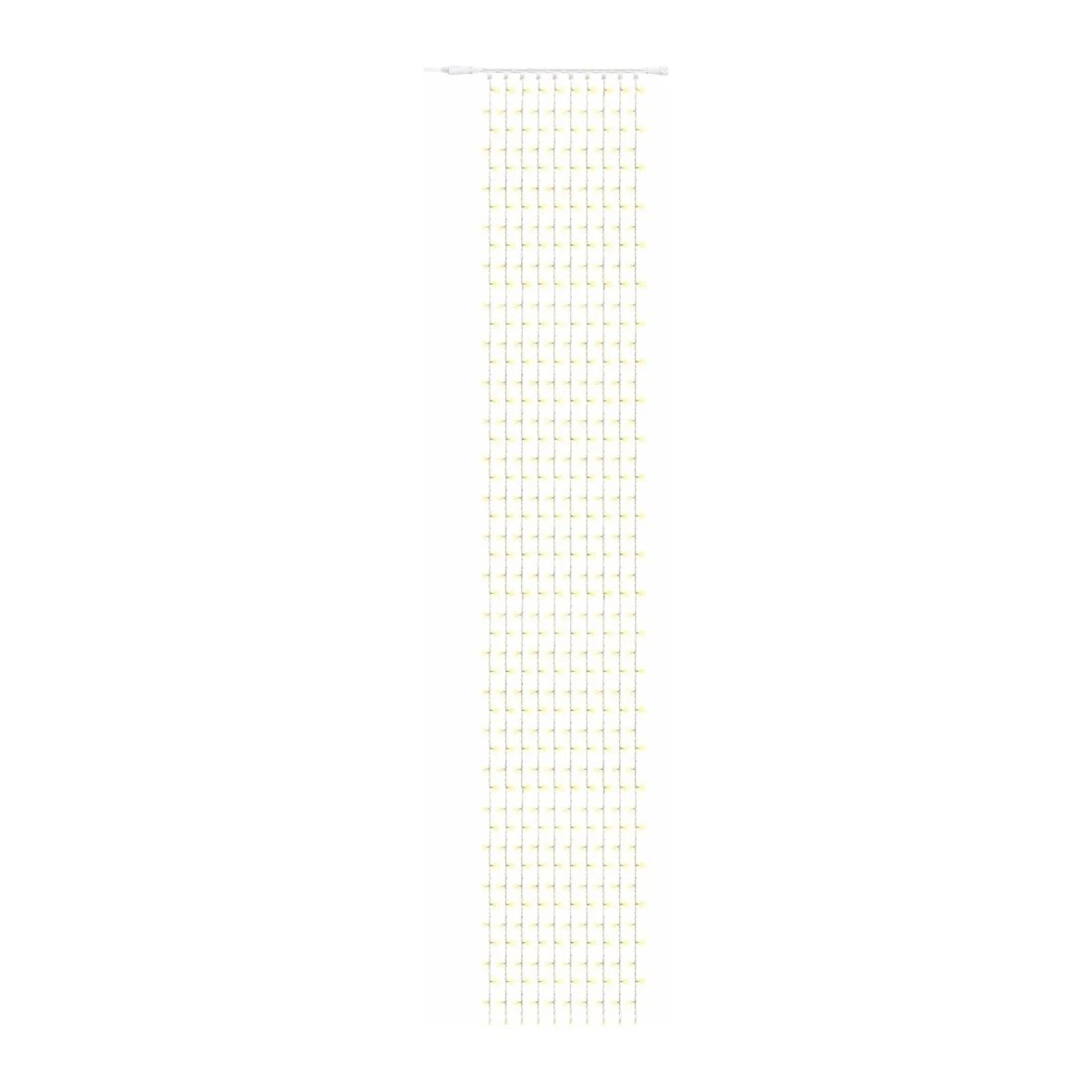 Easy Fix LED světelný závěs venkovní, 100 × 800 cm, teple bílá, 700 diod, bílý kabel, IP67, prodlužovací