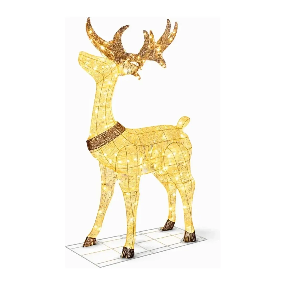 3D LED svítící jelen, 150 cm, teple bílý, 161 diod, IP44 venkovní