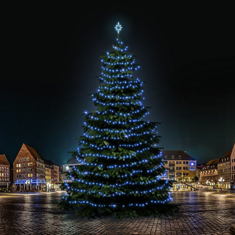 LED světelná sada na vánoční stromy vysoké 21-23 m, modrá