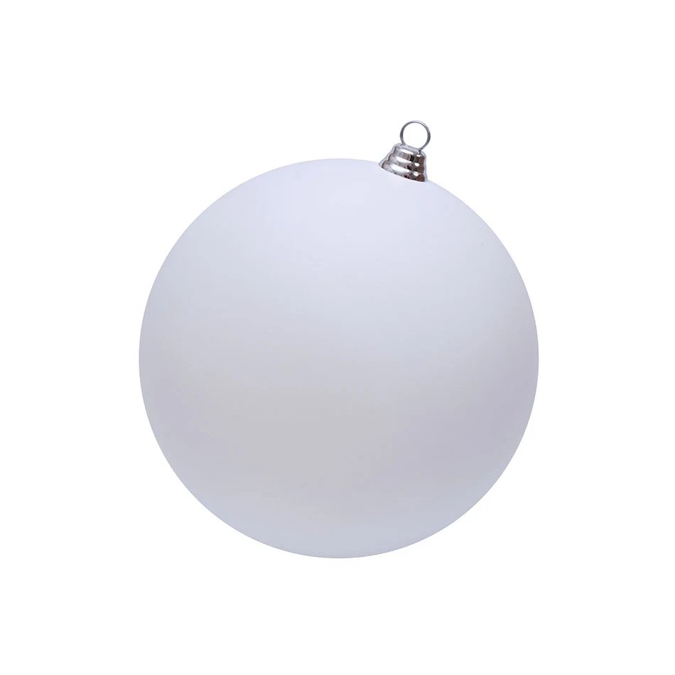 _Staženo Vánoční ozdoba - plastová koule 1 ks, prům. 30 cm, bílá, matná, interiér