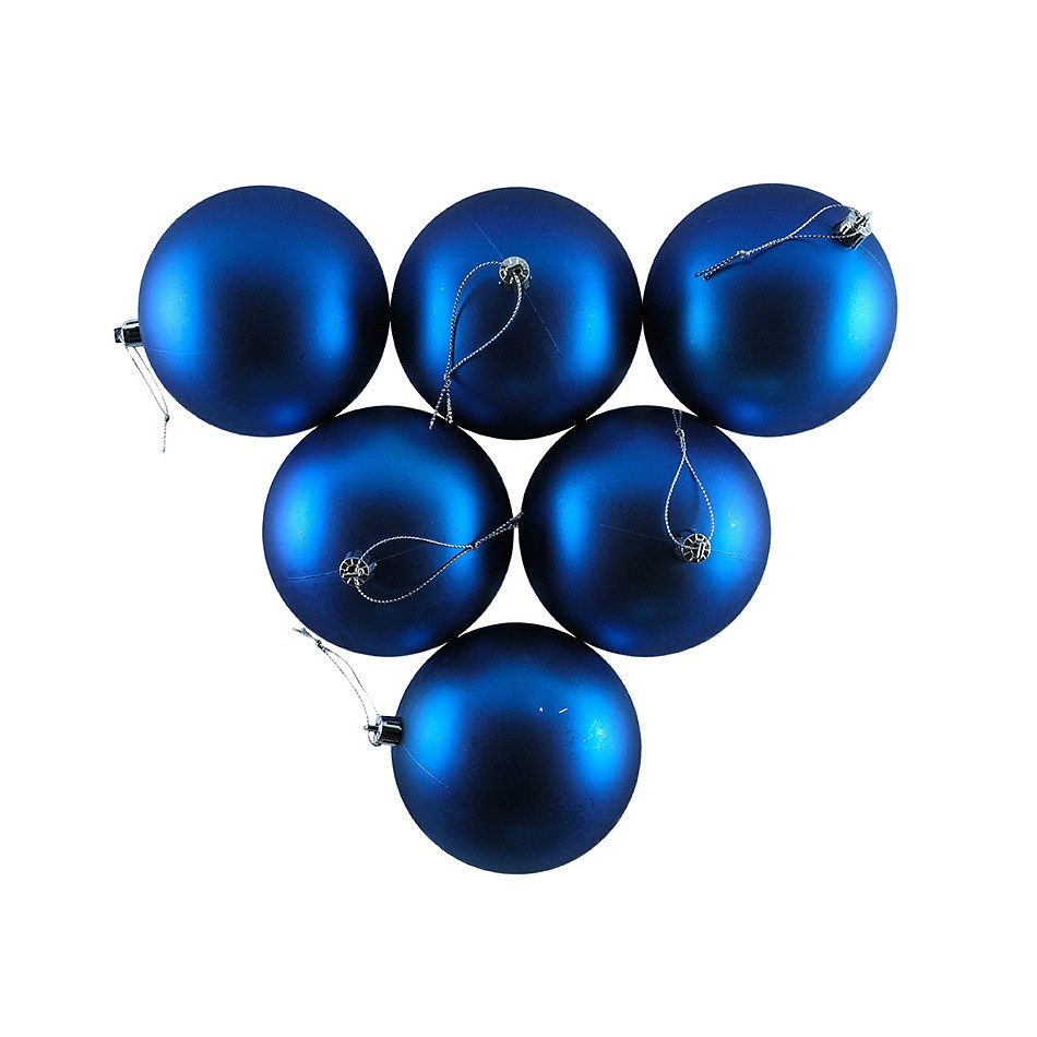 Plastová koule, prům. 10 cm, modrá, 6 x matná