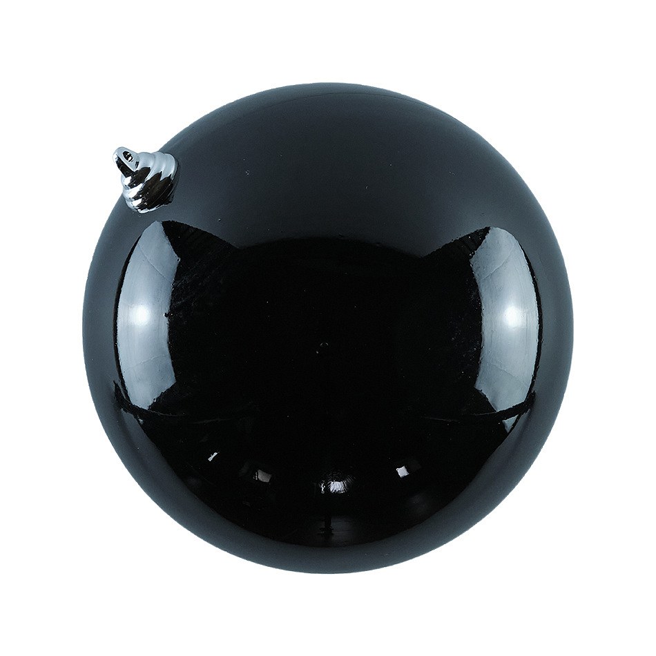 Plastová koule, prům. 20 cm, černá, lesklá