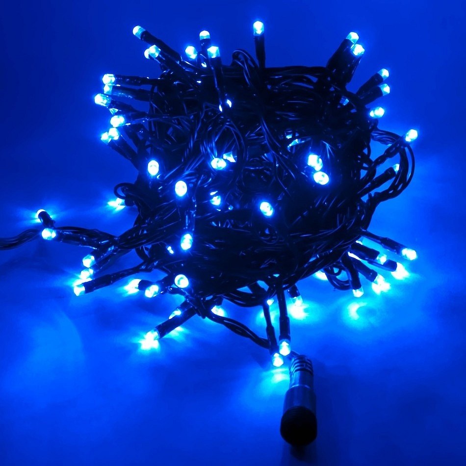Sada osvětlení na vánoční stromek, modrá, 20 m, Hobby Line