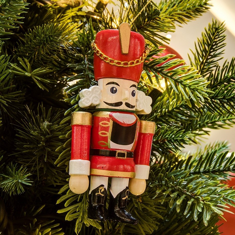 Louskáček, vánoční dekorace, 12cm, závěsná