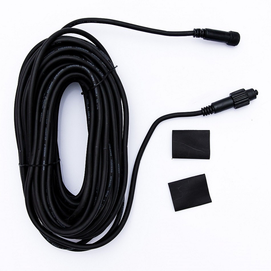 Prodlužovací kabel, černý, 20 m, IP44