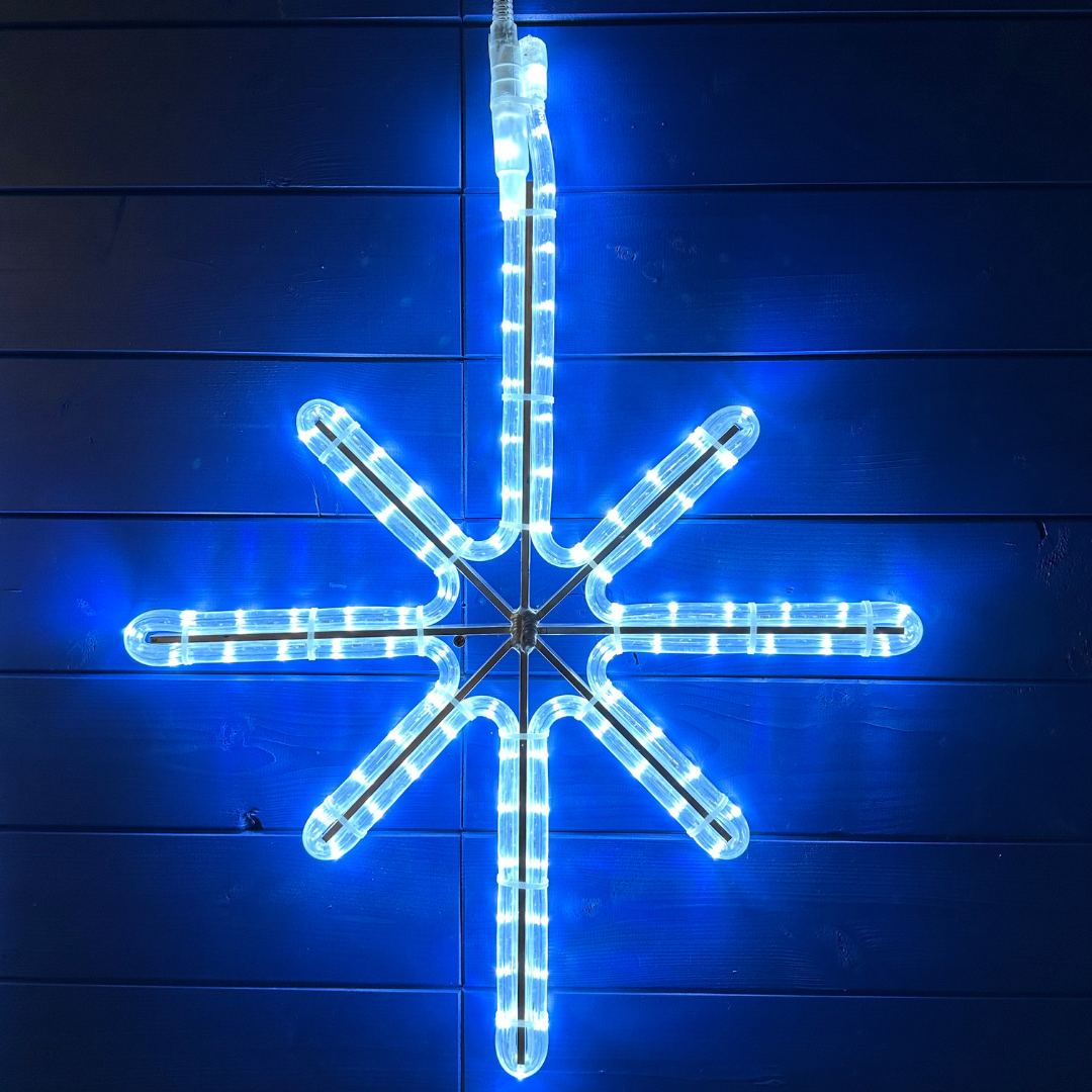 LED světelná hvězda polaris, závěsná, 26 x 45 cm, ledově bílá