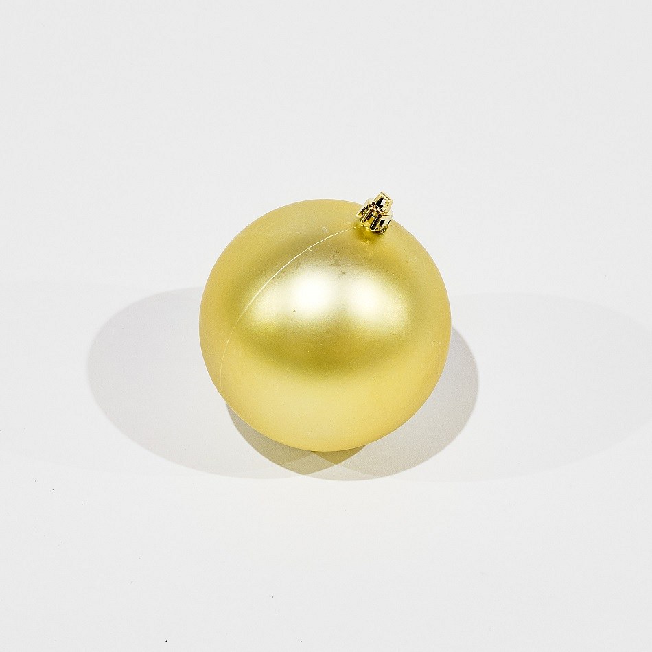 Plastová koule, prům. 10 cm, zlatá, 6 x matná