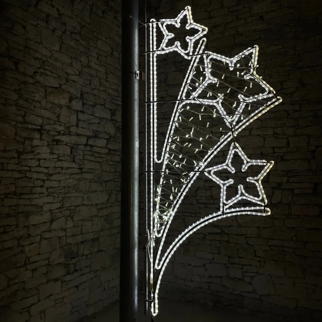 LED světelný dekor, 80 x 240 cm, ledově bílá
