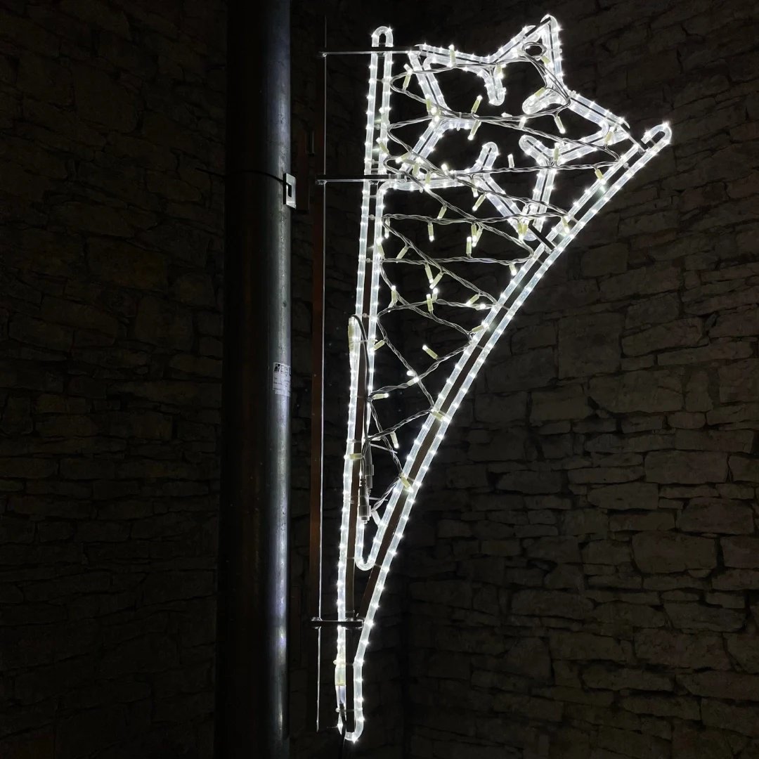 LED světelný dekor, 50 x 140 cm, ledově bílá