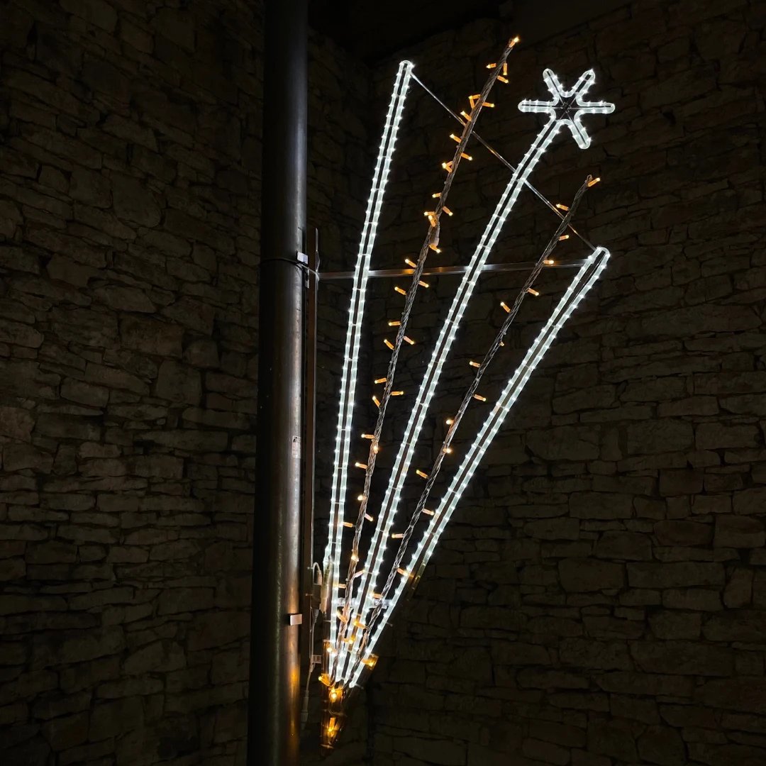 LED světelný dekor, 90 x 210 cm, ledově bílá a teple bílá