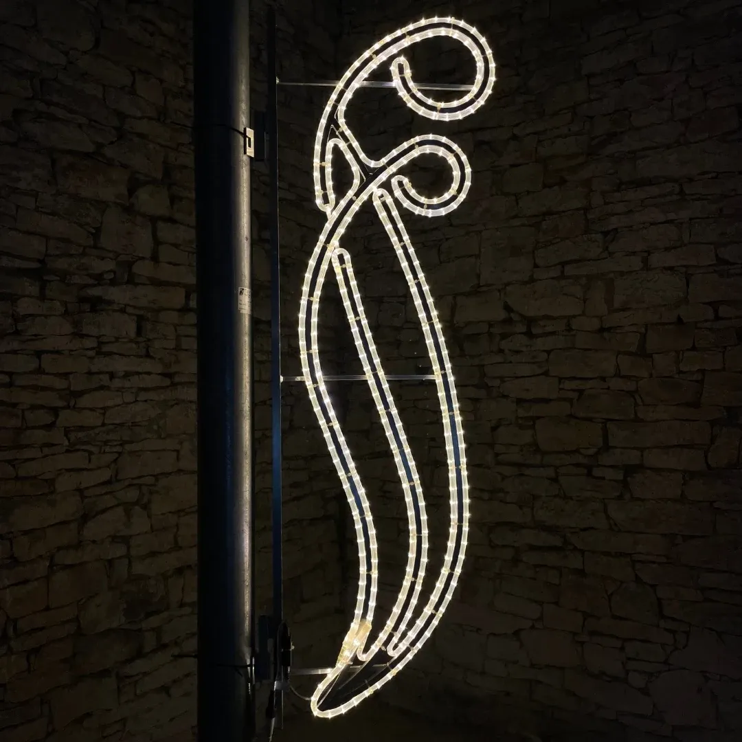 LED světelný motiv, 180 x 60 cm, teple bílá